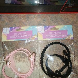 Cup Lanyard Set in Pink and Black